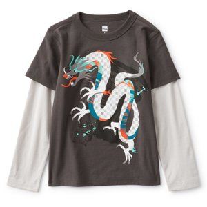 Tea Collection Dragon layered shirt Size 10
